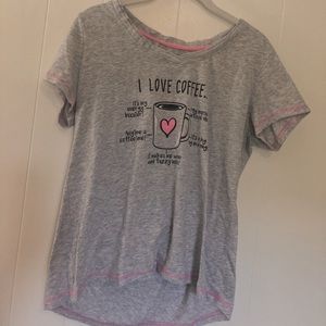 “I Love Coffee” pajama tshirt